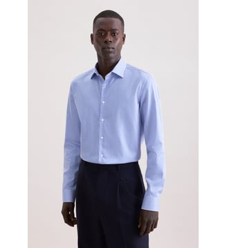 Chemise d'affaires 1/1 Shaped Col Kent - Seidensticker - Bleu