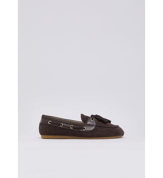 Mocassins en daim avec pompons - Liu Jo - Moka