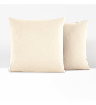 Taie d'oreiller enfant gaze/coton lavé - La Redoute Interieurs - Craie