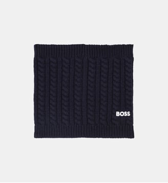 Tour de cou tricot torsadé - BOSS Kidswear - Bleu cargo