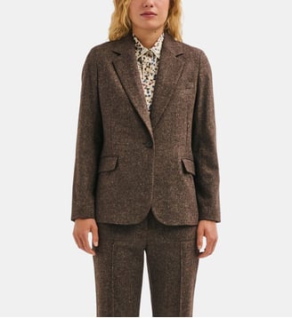 Blazer chiné - JEANE - Pablo - Marron