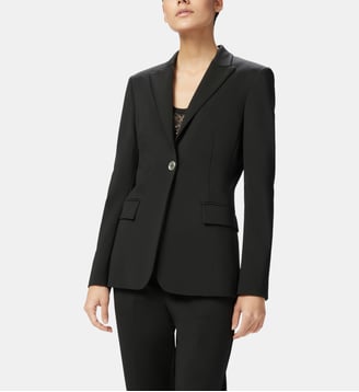 Veste blazer à simple boutonnage en viscose effet scuba Pinko