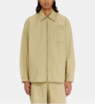 Chemise en ripstop avec fermeture zippée - Diesel - Beige