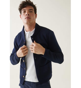 Veste en maille Eloi - Le Slip Francais - Bleu