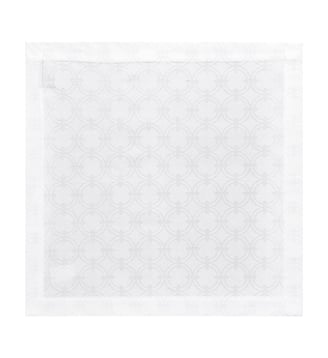 Serviette de table Anneaux Offre White - Le Jacquard Francais - Blanc