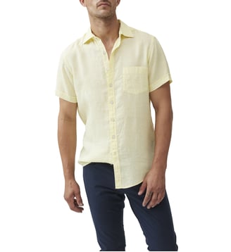 Chemise slim en lin manches courtes Palm Beach - Rodd & Gunn - Limon