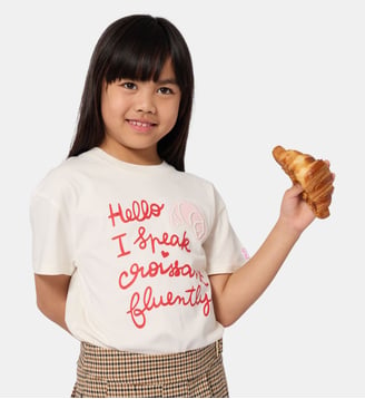 Tee-shirt manches courtes - Kids Around - Ivoire pastel