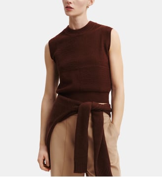Pull sans manches ottoman - Bompard - Café