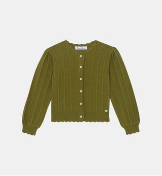 Cardigan - Olive laine festonné - Tartine Et Chocolat - Vert