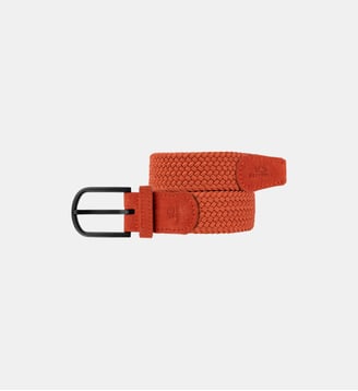 Ceinture tressée élastique en daim - Billybelt - Terracotta