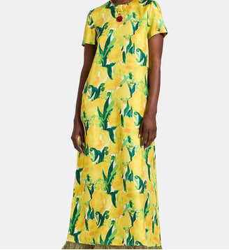 Robe Swing With Feathers Zesty Yellow - La DoubleJ - Jaune