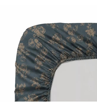 Drap housse b35 satin de coton - Garnier Thiebaut - Vert anglais
