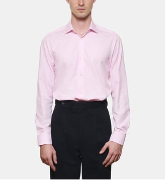 Chemise à rayures bâtons rose coupe cintrée Atelier Privé