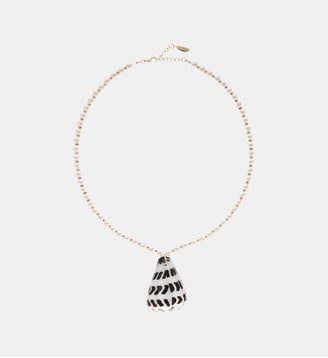 Collier de perles pendentif coquillage FELOUK - Hipanema - Blanc