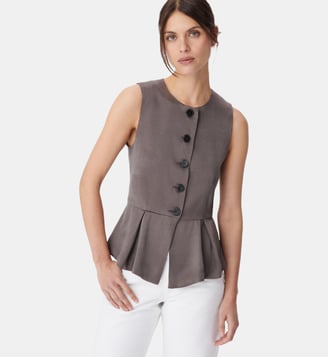 Gilet de costume sans manches Lyocell® - Ikks - Gris foncé