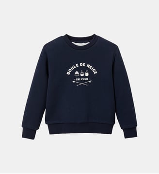 Sweat doublé sherpa Garçon - Cyrillus - Marine
