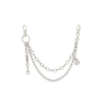 Collier à chaînes superposées avec pendentif cœur et pendentif Diesel - Diesel - Gris argente