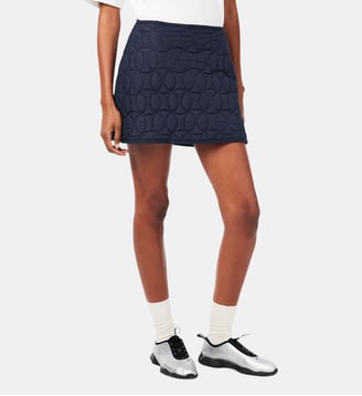 Jupe courte déperlante matelassage tennis - Lacoste - Bleu marine