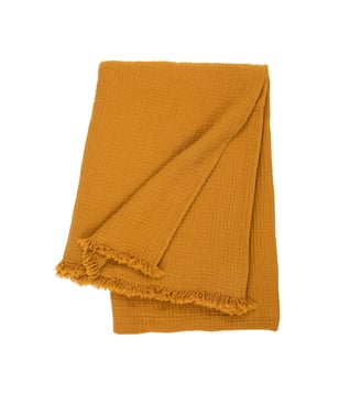 Plaid en gaze de coton - Desforges - Ambre