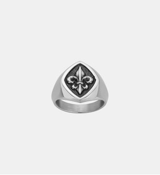 Chevalière Fleur de Lys en Acier 316L - Phebus - Acier