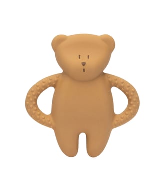 Ourson dentition caoutchouc naturel - Moonie - Beige