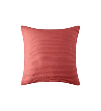 Housse de coussin ONDINE  Coton à l'effet plissé - Madura - Framboise