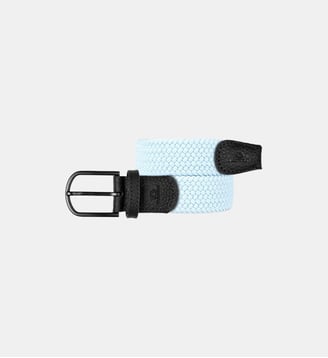 Ceinture tressée élastique unie - Billybelt - Bleu clair