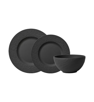 Ensemble d’assiettes, 12 p., 4 personnes - Villeroy & Boch - Noir