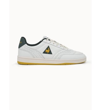 Sneakers en cuir pleine fleur Vanite - Le Coq Sportif - Optical white et pine grove