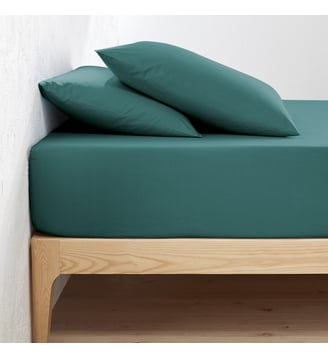 Drap-housse uni en percale de coton bio Scenario La Redoute Interieurs