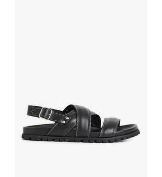 sandales Yeli en cuir noir - Agnès b. - Noir