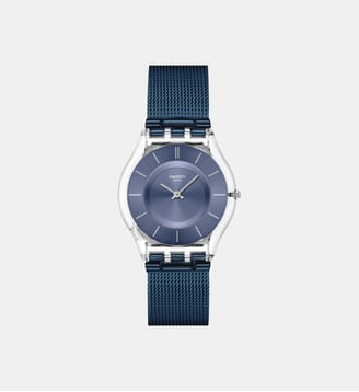 Montre Skin Bleu SS08K120M - Swatch - Transparent