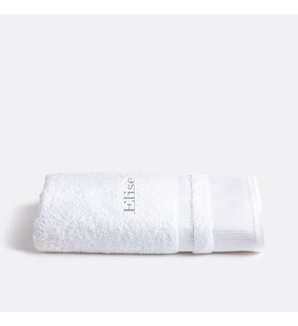 Maxi drap bain personnalisé coton égyptien Kheops - La Redoute Interieurs - Blanc