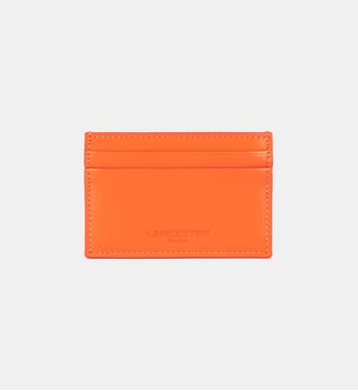Porte-cartes Paris PM en cuir - Lancaster - Orange