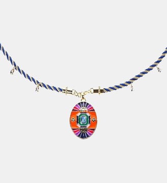 Collier sautoir avec cordon et pendentif central PESOS - Hipanema - Multicolore