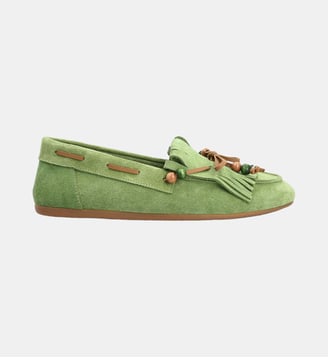Mocassin cool moc - cuir velours - Fairmount - Vert