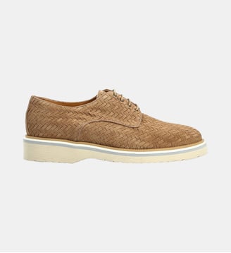 Derby giotto - cuir velours - Colisée Paris - Marron clair