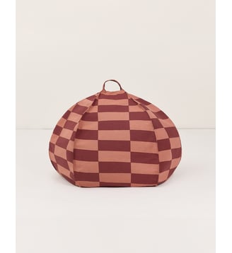 Pouf rond à rayures - taille enfant - Vibes Nobodinoz