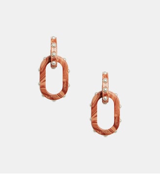 Nefertiti Double Earrings Solid Pink - La DoubleJ - Rose clair