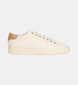 Sneakers Montana Cuir Grainé - Bobbies - Écume et biscuit