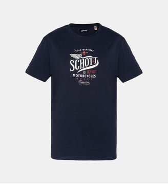 T-shirt imprimé Schott Motorcycles - Schott - Marine