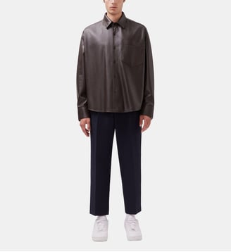 Surchemise 1/1 Oversized Col Kent - Studio Seidensticker - Marron