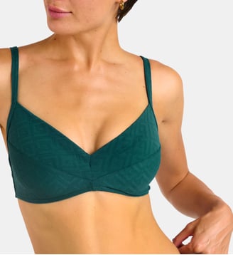 Haut de maillot balconnet Stegna - Livia - Vert bouteille