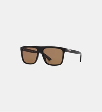 Lunettes de soleil Rectangulaire GG0748S - Gucci - Or brillant