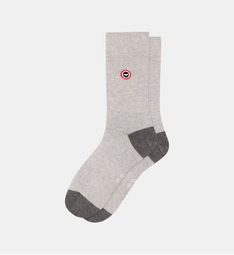 Chaussettes mi-hautes en coton - Le Slip Francais - Blanc gris