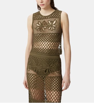 Crochet top - Pinko - Kaki