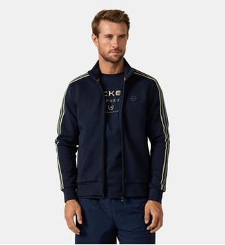 Sweat Zippé Intégral Members Track - Hackett London - Navy