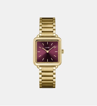 Montre La Tétragone Bordeaux CW10314 - Cluse - Doré