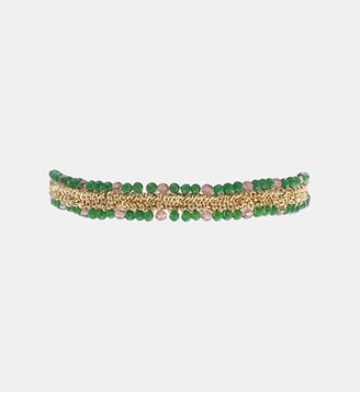Bracelet perles tissées réglable OLINDA - Hipanema - Émeraude