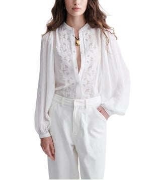 Blouse Brodée Haldo - Vanessa Bruno - Écru